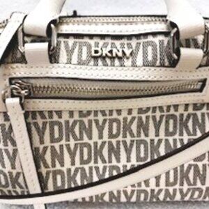 DKNY "Bryant Ave" Small Duffle with silver hardware and detachable straps NWT